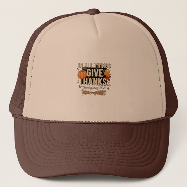 Gorra De Camionero Día de Acción de Gracias  (Anverso)