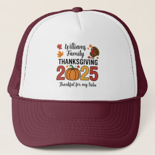 Gorra De Camionero Día de Acción de Gracias Personalizado 2025 Calaba