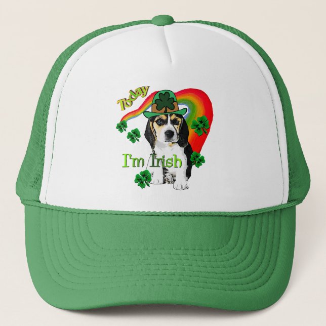 Gorra De Camionero Día de Beagle St Patrick (Anverso)