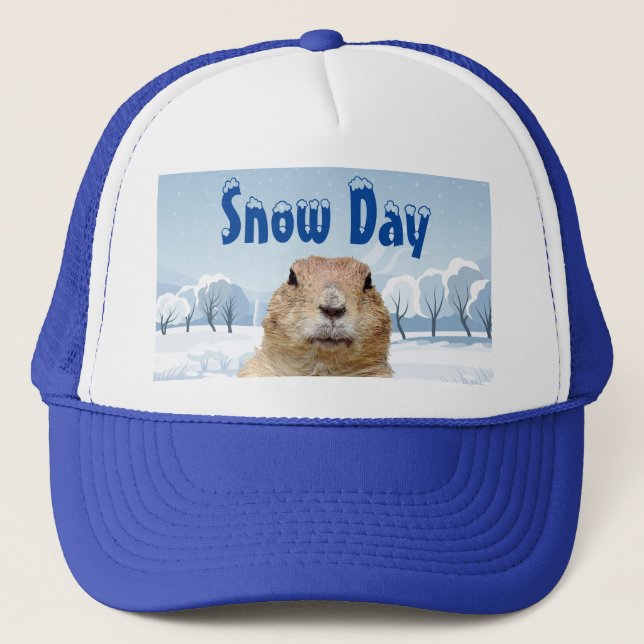 Gorra De Camionero Día de la Nieve en Groundhog (Anverso)