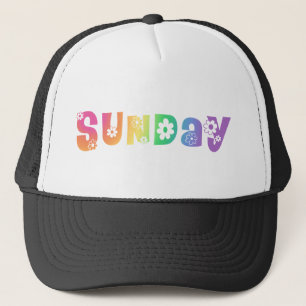 Gorra De Camionero Día de la semana lindo domingo