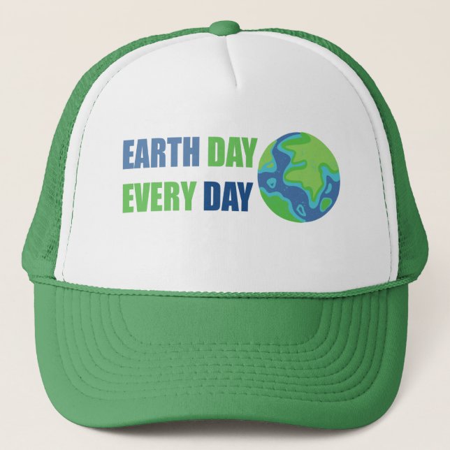 Gorra De Camionero Día de la Tierra CADA DÍA, CAMBIO CLIMÁTICO (Anverso)