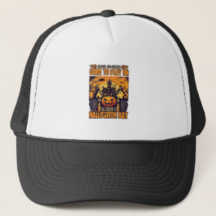 Gorra De Camionero Día de las Brujas Duendes Fantasmas Ven a Jugar Oc