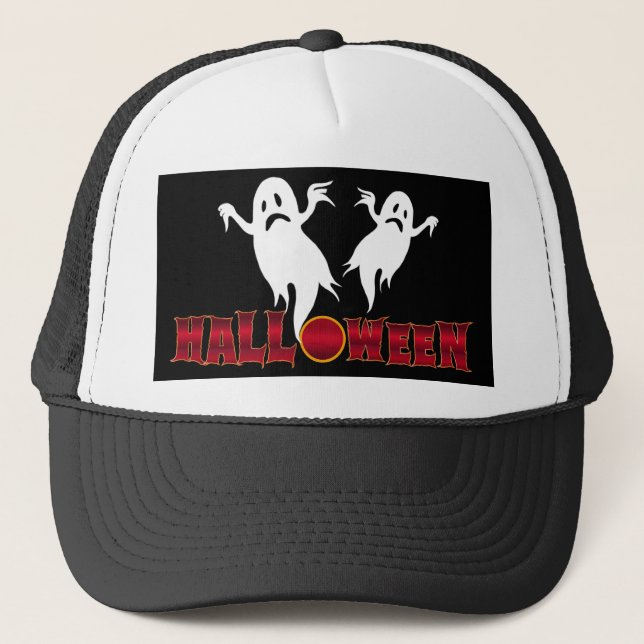 Gorra De Camionero Día de las Brujas Fantasmas (Anverso)