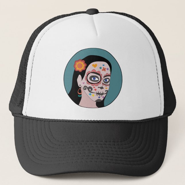 Gorra De Camionero Día de los Muertos (Anverso)