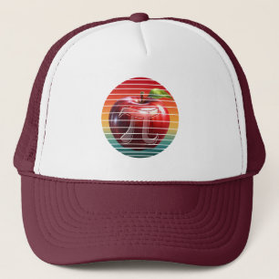 Gorra De Camionero Día de Pi Moderno de Moda Vintage Manzana Fruta