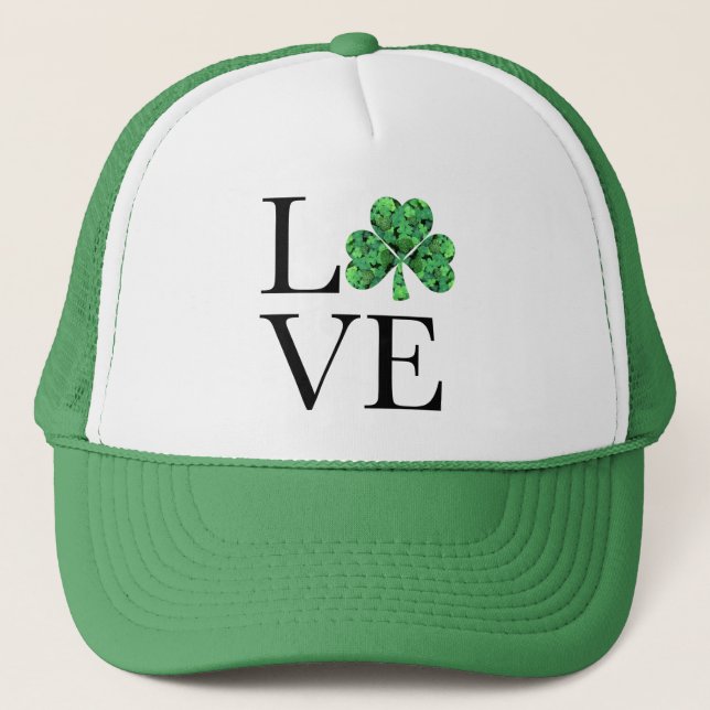 Gorra De Camionero Día de San Patricio | Chispas verdes (Anverso)