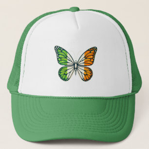 Gorra De Camionero Día de San Patricio mariposa irlandesa
