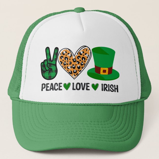 Gorra De Camionero Día de San Patricio por la Paz (Anverso)