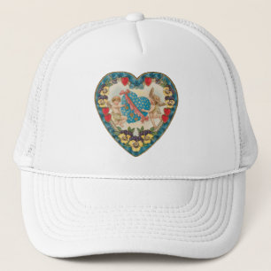 Gorra De Camionero Día de San Valentín Antiguo, Ángeles Vintage en un