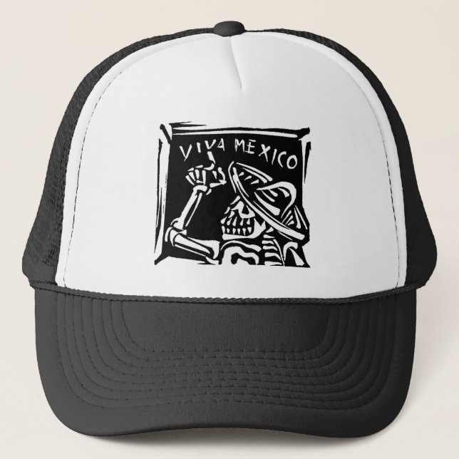 Gorra De Camionero Día de Viva México México "del muerto " (Anverso)