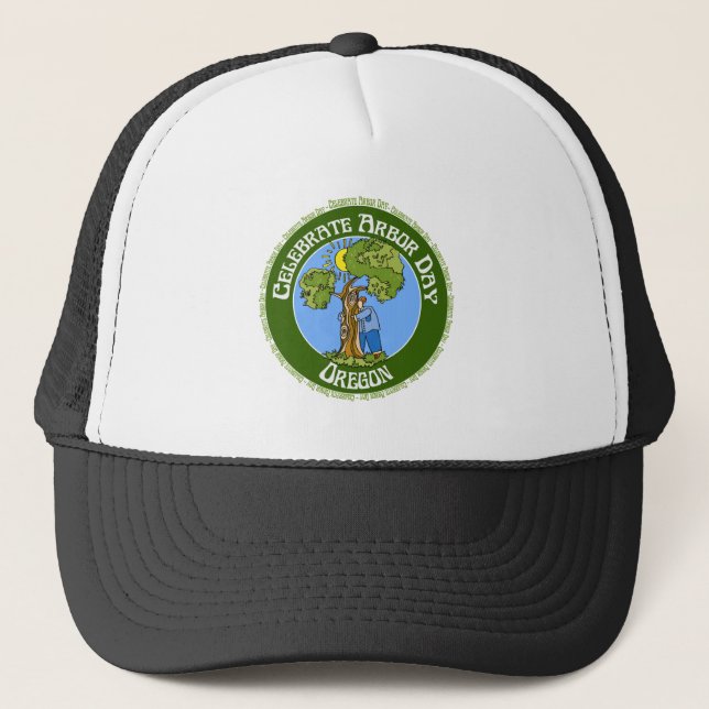 Gorra De Camionero Día del árbol Oregon (Anverso)