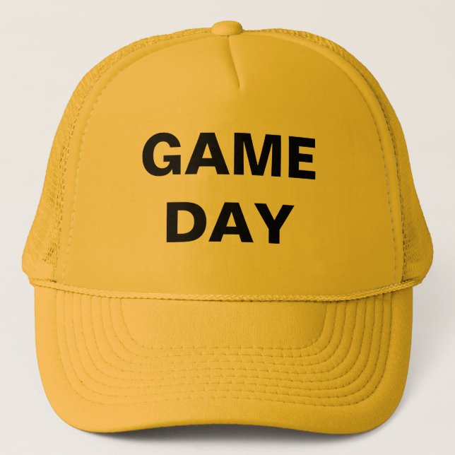 Gorra De Camionero Día del juego Amarillo (Anverso)