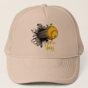 Gorra De Camionero Día del juego de Softbol, Día del Juego, Softball