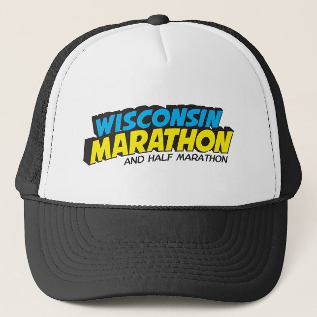 Gorra De Camionero Día del maratón de Wisconsin (Anverso)