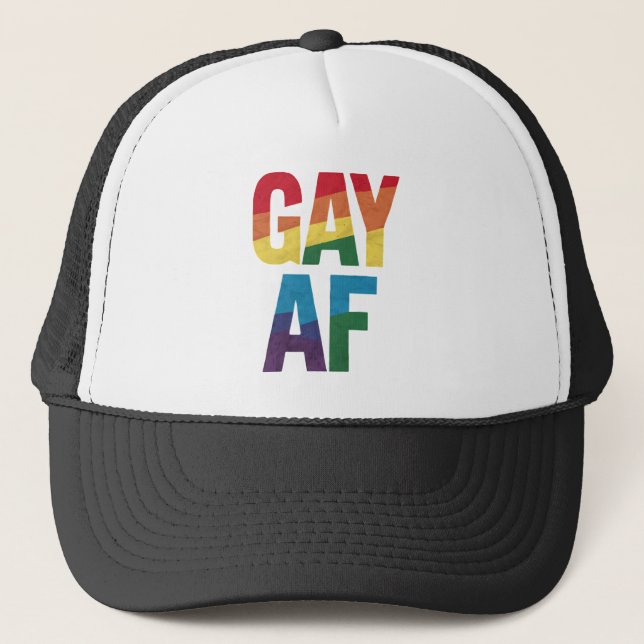 Gorra De Camionero Día del Orgullo Gay AF LGBT (Anverso)