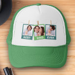 Gorra De Camionero Día del padre | El mejor papá de la historia 3 Col<br><div class="desc">Sube tus fotos favoritas para hacer tu propio regalo personalizado del día de tu padre.</div>