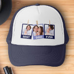 Gorra De Camionero Día del padre| Mejor Papá Hasta Tres Collages de f<br><div class="desc">Sube tus fotos favoritas para hacer tu propio regalo personalizado del día de tu padre.</div>