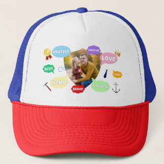 Gorra De Camionero Día del Padre Nubes de palabras Mejor Papá Padre