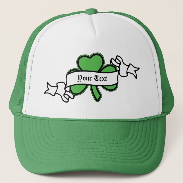 Gorra De Camionero Día del personalizable Shamrock St. Patrick (Anverso)