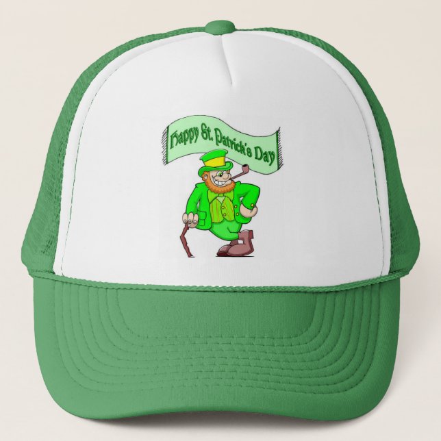 Gorra De Camionero Día feliz de Patricks del santo (Anverso)