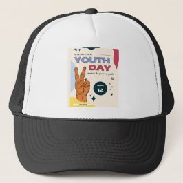Gorra De Camionero Día Internacional de la Juventud, 12 de agosto,