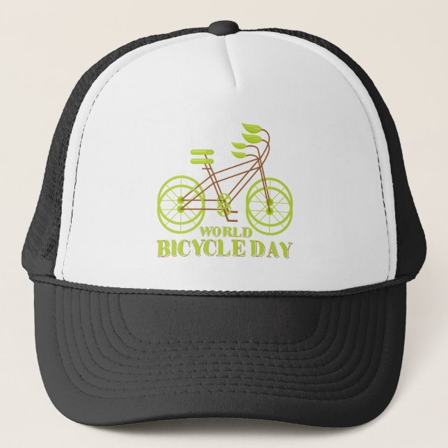 Gorra De Camionero Día Mundial de la Bicicleta (Anverso)