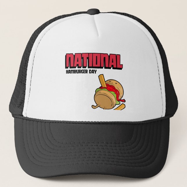 Gorra De Camionero Día Nacional de Hamburguesa (Anverso)