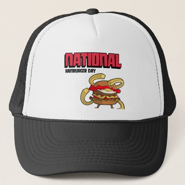 Gorra De Camionero Día Nacional de Hamburguesa (Anverso)