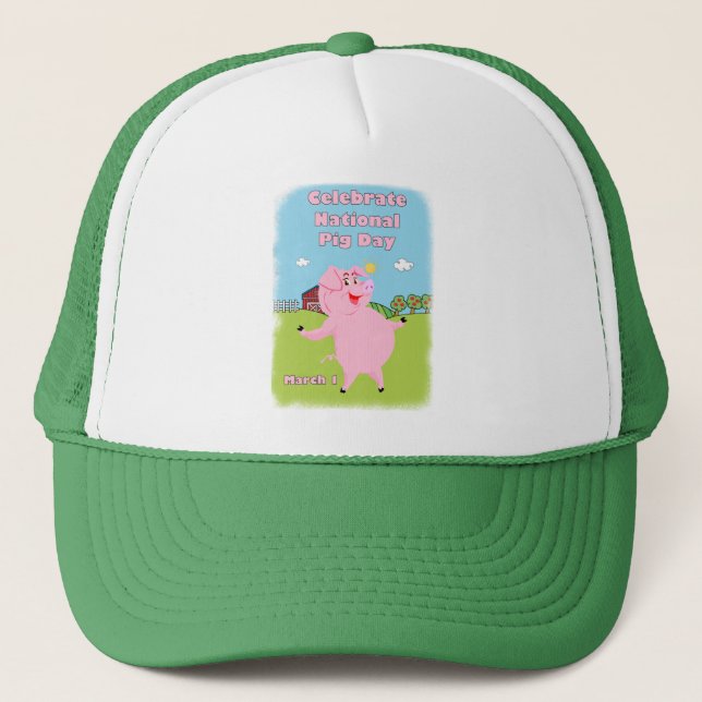 Gorra De Camionero Día Nacional del Cerdo 1 de marzo (Anverso)