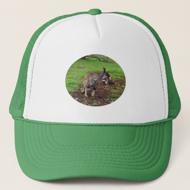 Gorra De Camionero Día Perezoso de Canguro, (Anverso)