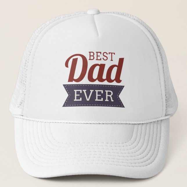 Gorra De Camionero Día Rústico del Mejor Papá Nunca Padre (Anverso)