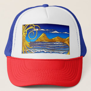 Gorra De Camionero Día soleado en la playa