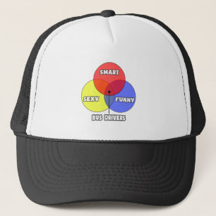 Gorra De Camionero Diagrama de Venn.. Conductores de bus