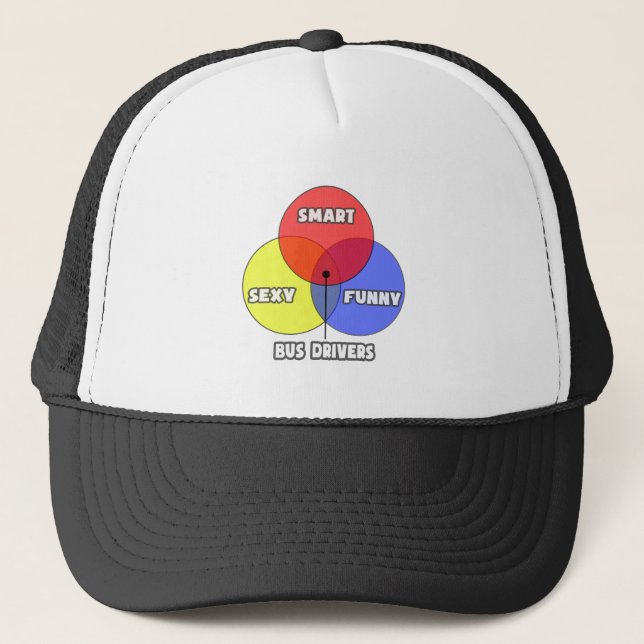 Gorra De Camionero Diagrama de Venn.. Conductores de bus (Anverso)