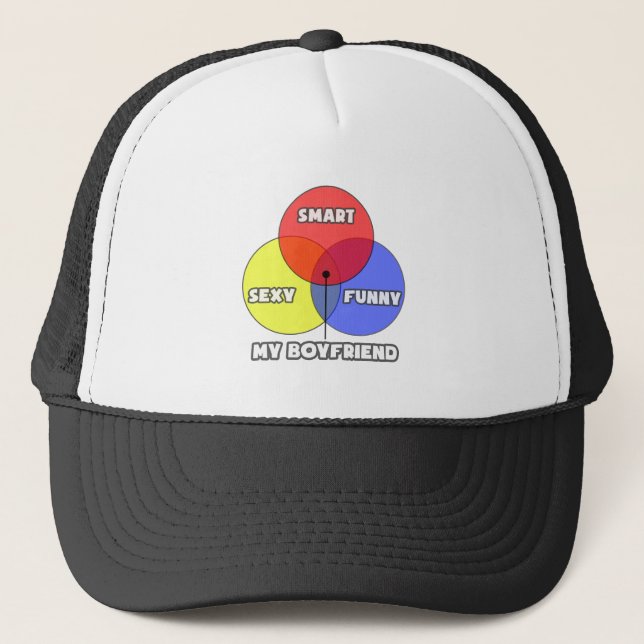 Gorra De Camionero Diagrama de Venn.. Mi novio (Anverso)