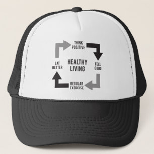 Gorra De Camionero Diagrama de vida saludable - Motivación de la apti
