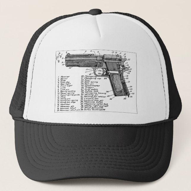 Gorra De Camionero Diagrama del arma (Anverso)