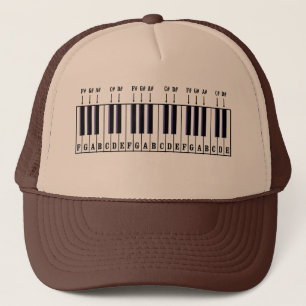 Gorra De Camionero Diagrama del teclado de piano