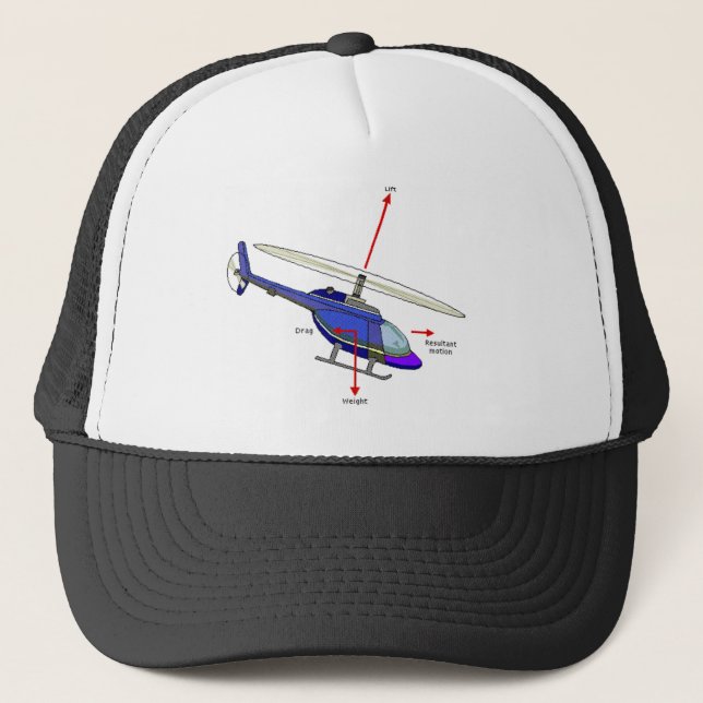 Gorra De Camionero Diagrama del vuelo del helicóptero (Anverso)