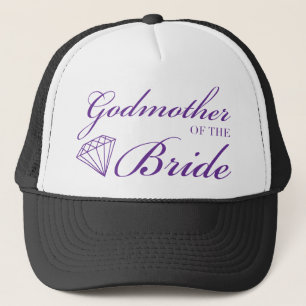Gorra De Camionero Diamante Madrina de novia morada