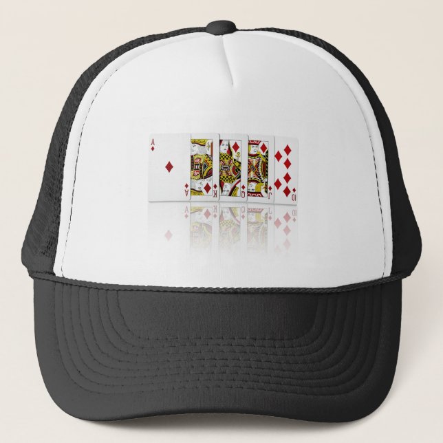 Gorra De Camionero Diamantes de flor real (Anverso)