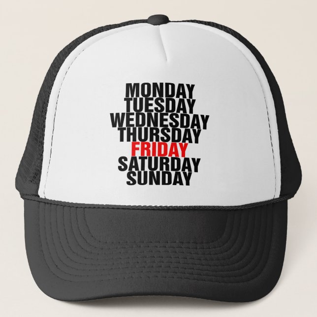 Gorra De Camionero Días de la semana (Anverso)