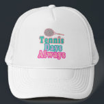 Gorra De Camionero Días de tenis siempre<br><div class="desc">Diseño temático del tenis para jugadores,  entrenadores,  equipo de tenis,  regalo de torneos.</div>