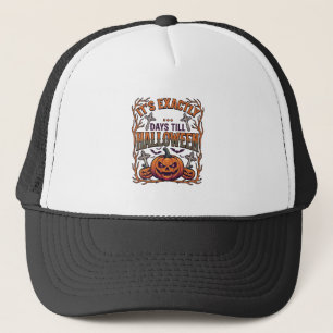 Gorra De Camionero Días Exactos Hasta Halloween Jack Lantern Murciéla