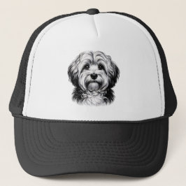 Gorra De Camionero Dibujando Perro Havanés