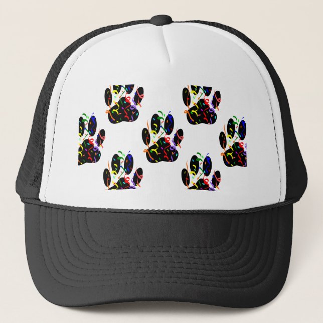 Gorra De Camionero Dibujar Impresiones Confetti Y Patrón De Optimizac (Anverso)