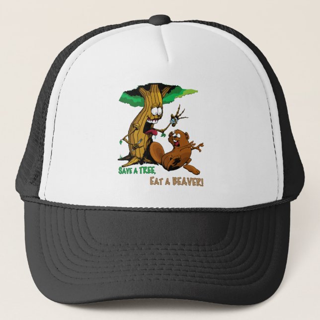 Gorra De Camionero dibujo animado-castor (Anverso)