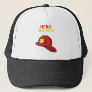 Gorra De Camionero Dibujo animado de bombero héroe Apreciación del ca