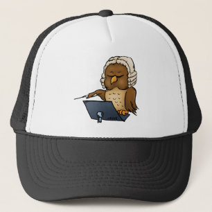 Gorra De Camionero Dibujo animado de búho director divertido